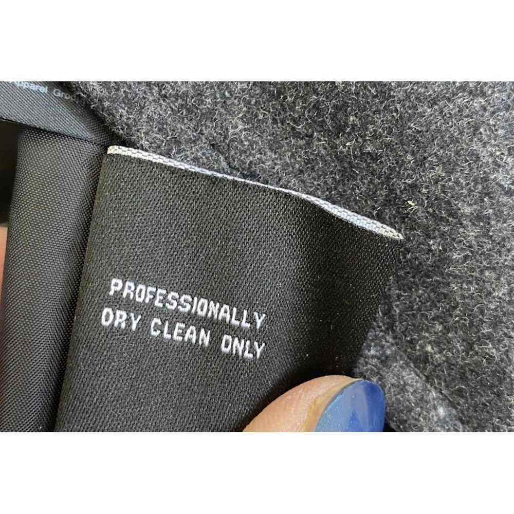 Black Rivet Wool‎ Blend Black Double Breasted Zip Pockets Peacoat Women M - Picture 9 of 12